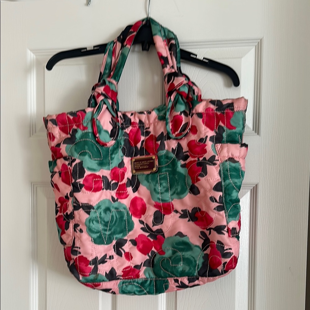 Marc By Marc Jacobs Floral Pink and Green Tote Bag